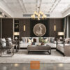 Ghế Sofa chữ I ốp gỗ phong cách Trung Hoa1323 Lux