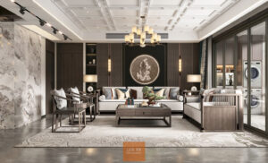 Ghế Sofa chữ I ốp gỗ phong cách Trung Hoa1323 Lux