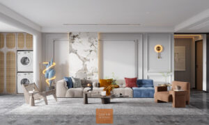 Ghế Sofa chữ I Modulo Đa Năng Sáng Tạo 1327 Lux