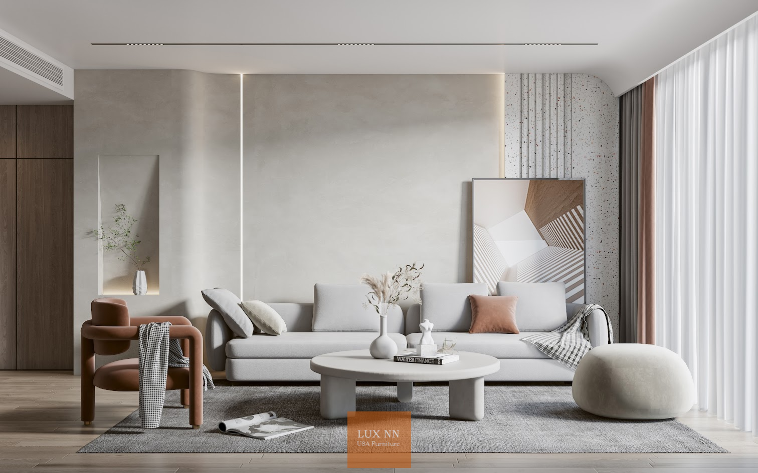 Ghế Sofa chữ I Hiện Đại Nhỏ Gọn 1328 Lux