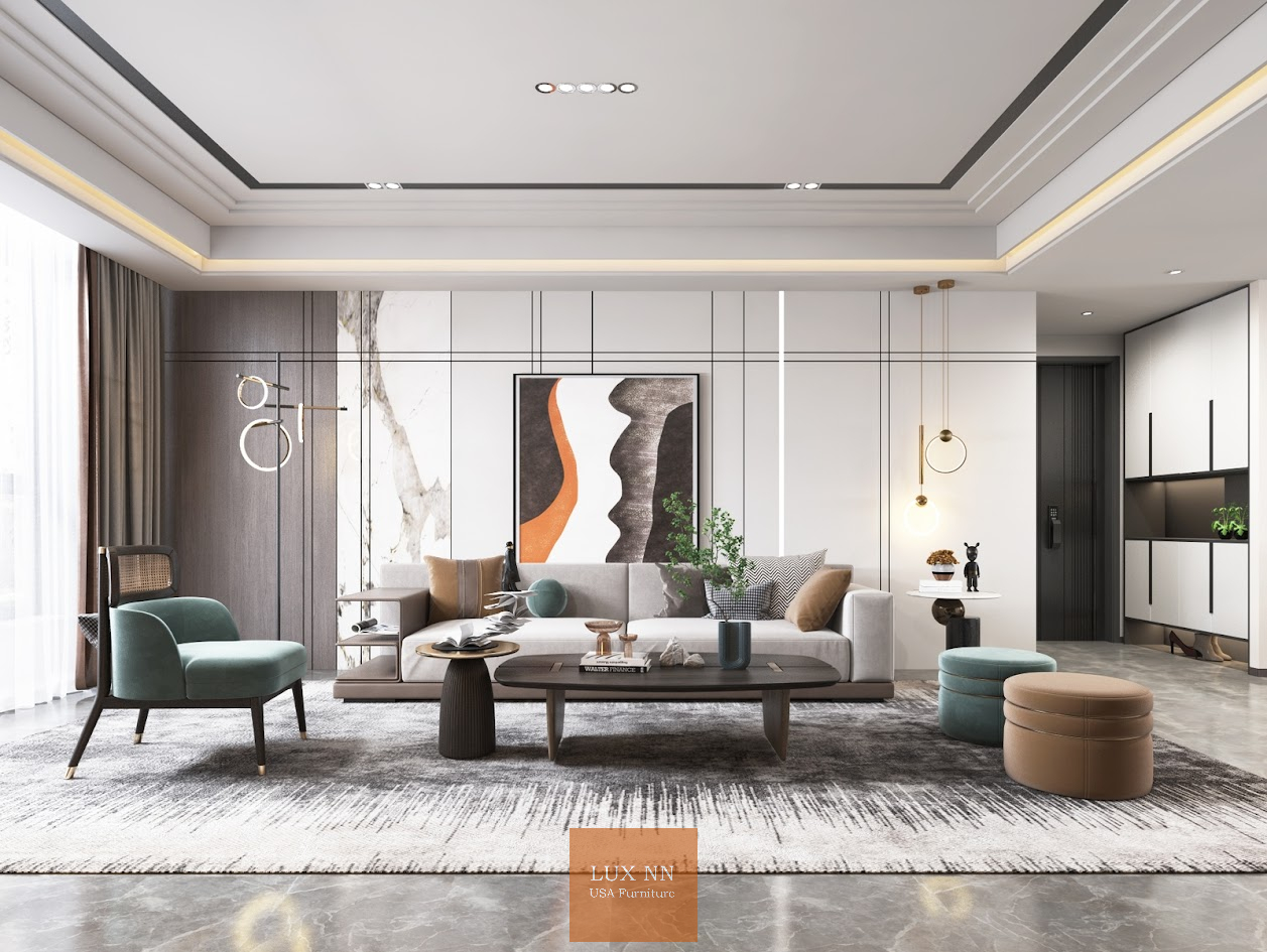 Ghế Sofa chữ I Hiện Đại Đa Chức Năng 1329 Lux
