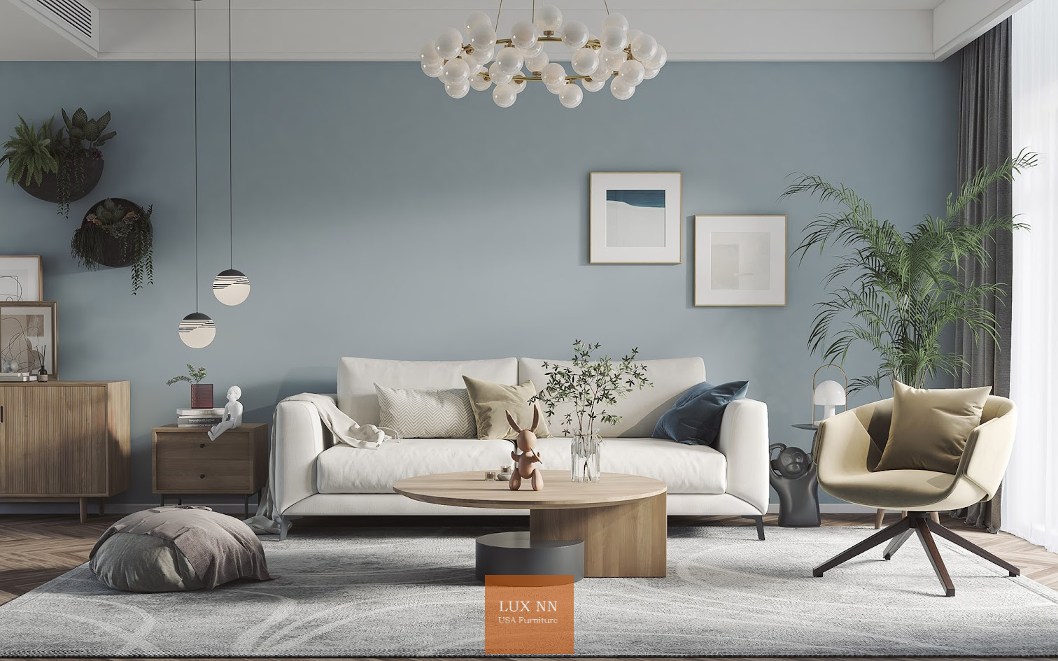 Ghế Sofa chữ I ngắn ngọn, tiện lợi 1307 Lux