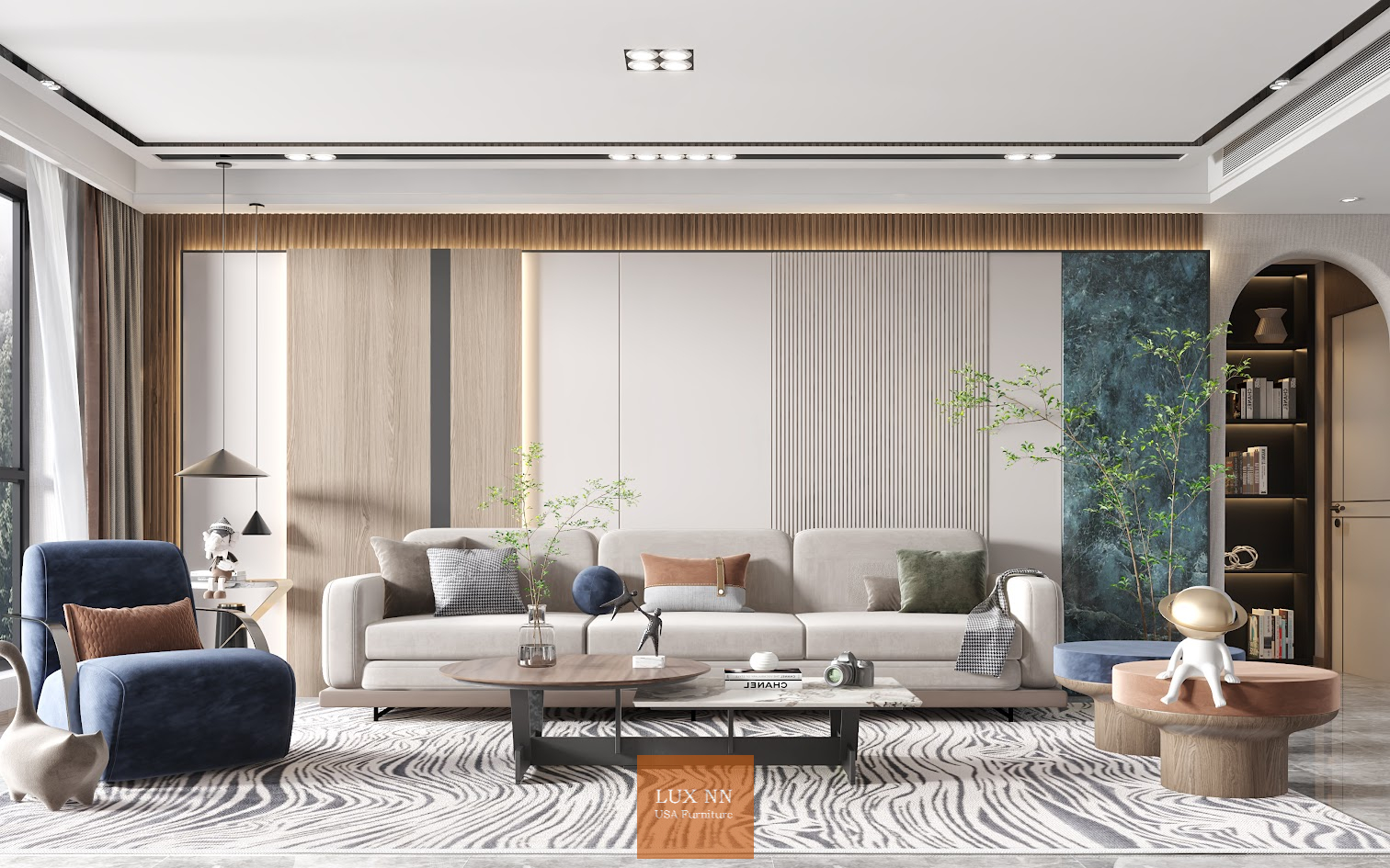 Ghế Sofa chữ I hiện đại tối giản 1308 Lux