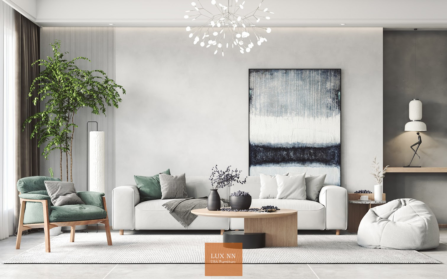 Ghế Sofa chữ I Scandinavian tối giản 1309 Lux