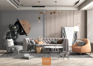 Ghế Sofa chữ I Nhung Quý Phái 1331 Lux