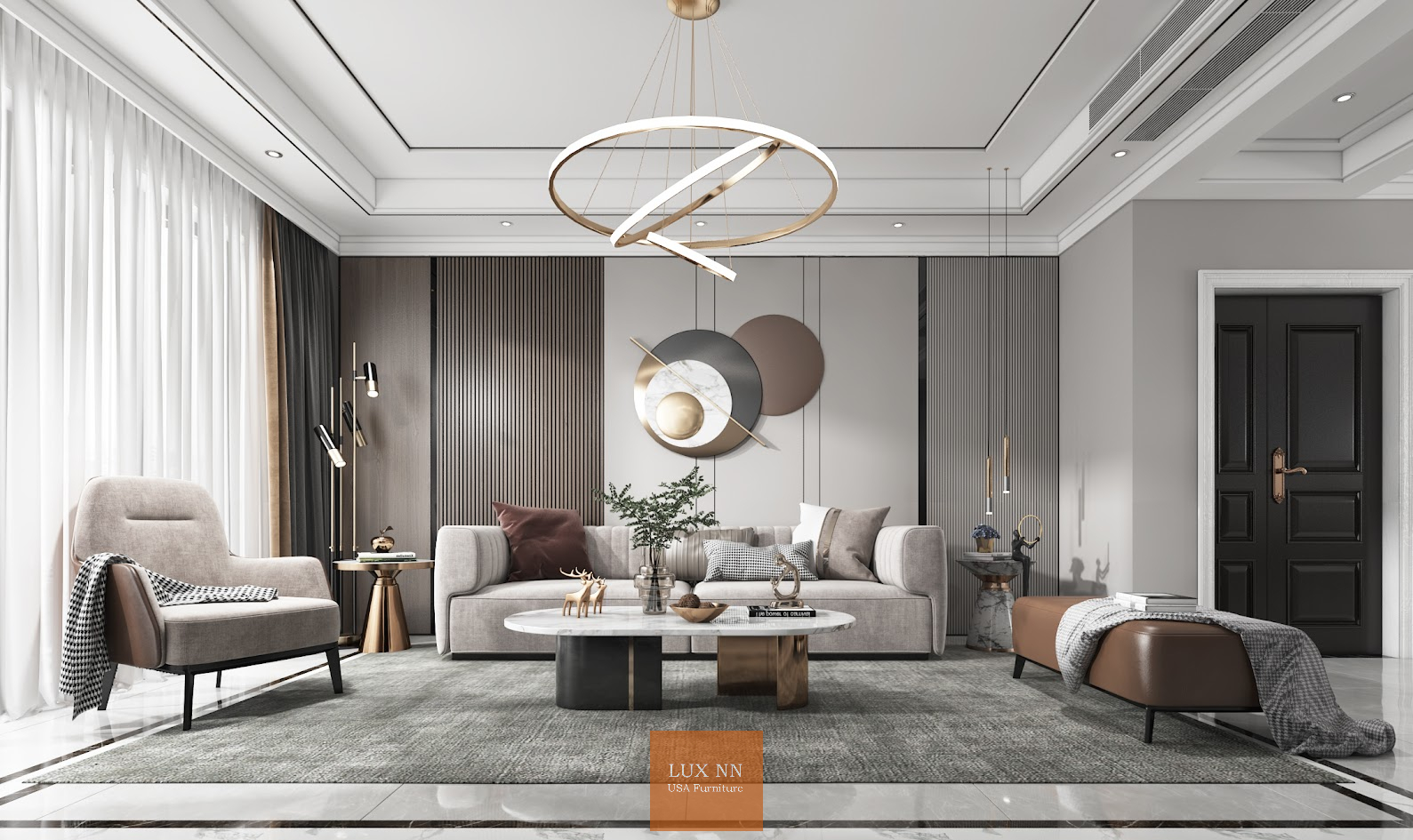 Ghế Sofa chữ I Hiện Đại Sang Trọng 1313 Lux