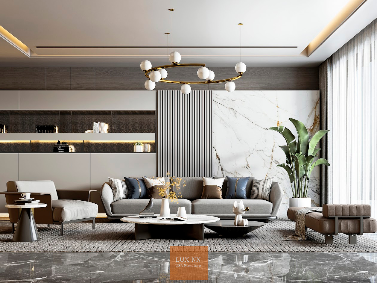 Ghế Sofa chữ I Hiện Đại Sang Trọng Cho Phòng Khách Cao Cấp 1315 Lux