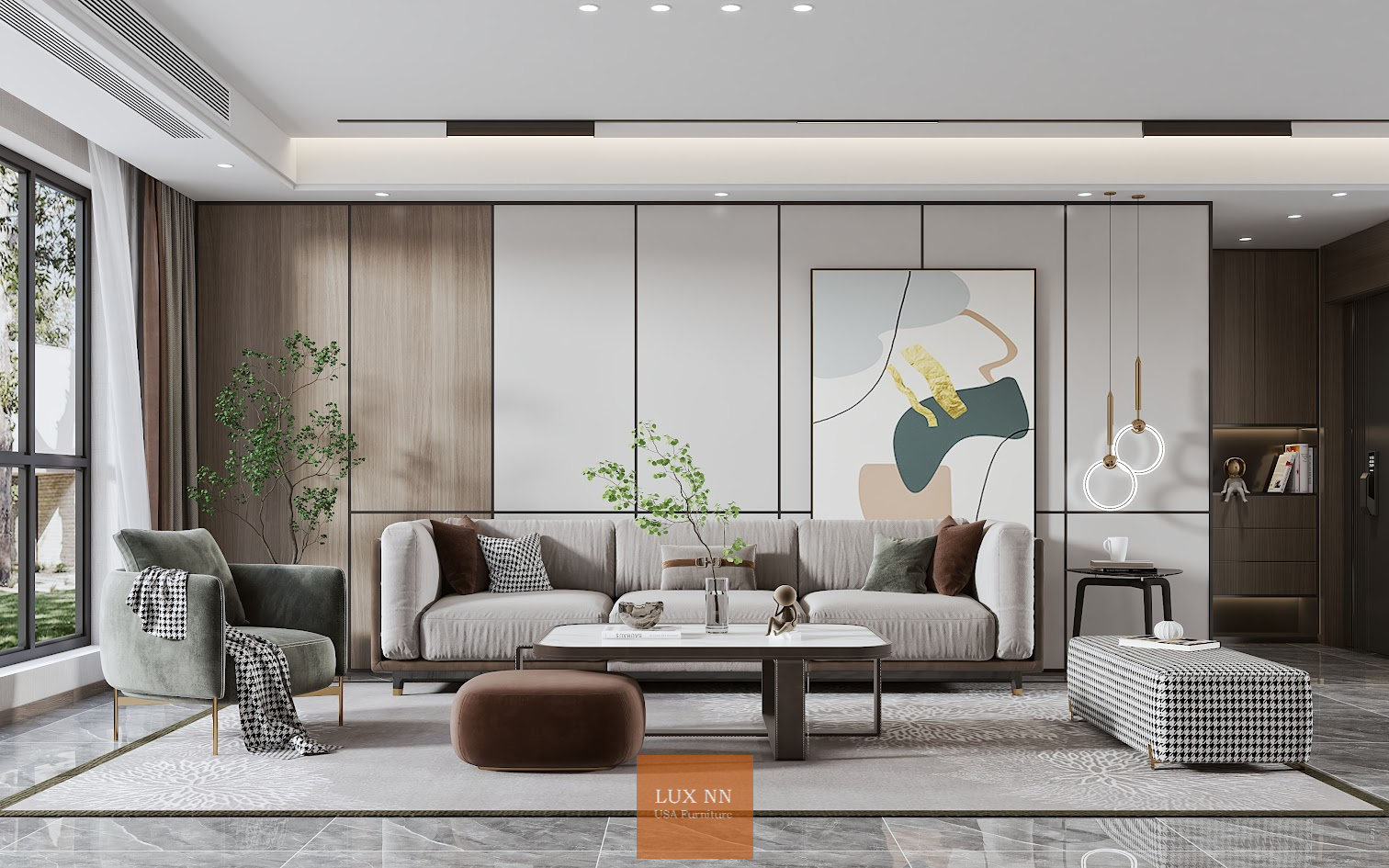 Ghế Sofa chữ I mềm mại, thoải mái 1304 Lux