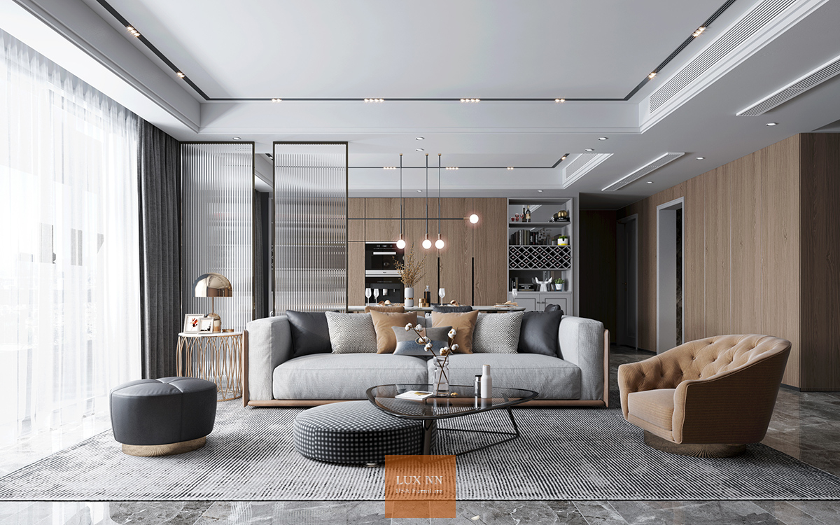 Ghế Sofa chữ I Sofa Modern Serenity 1335 Lux