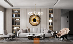 Ghế Sofa chữ I Vòm Cong Hiện Đại1336 Lux