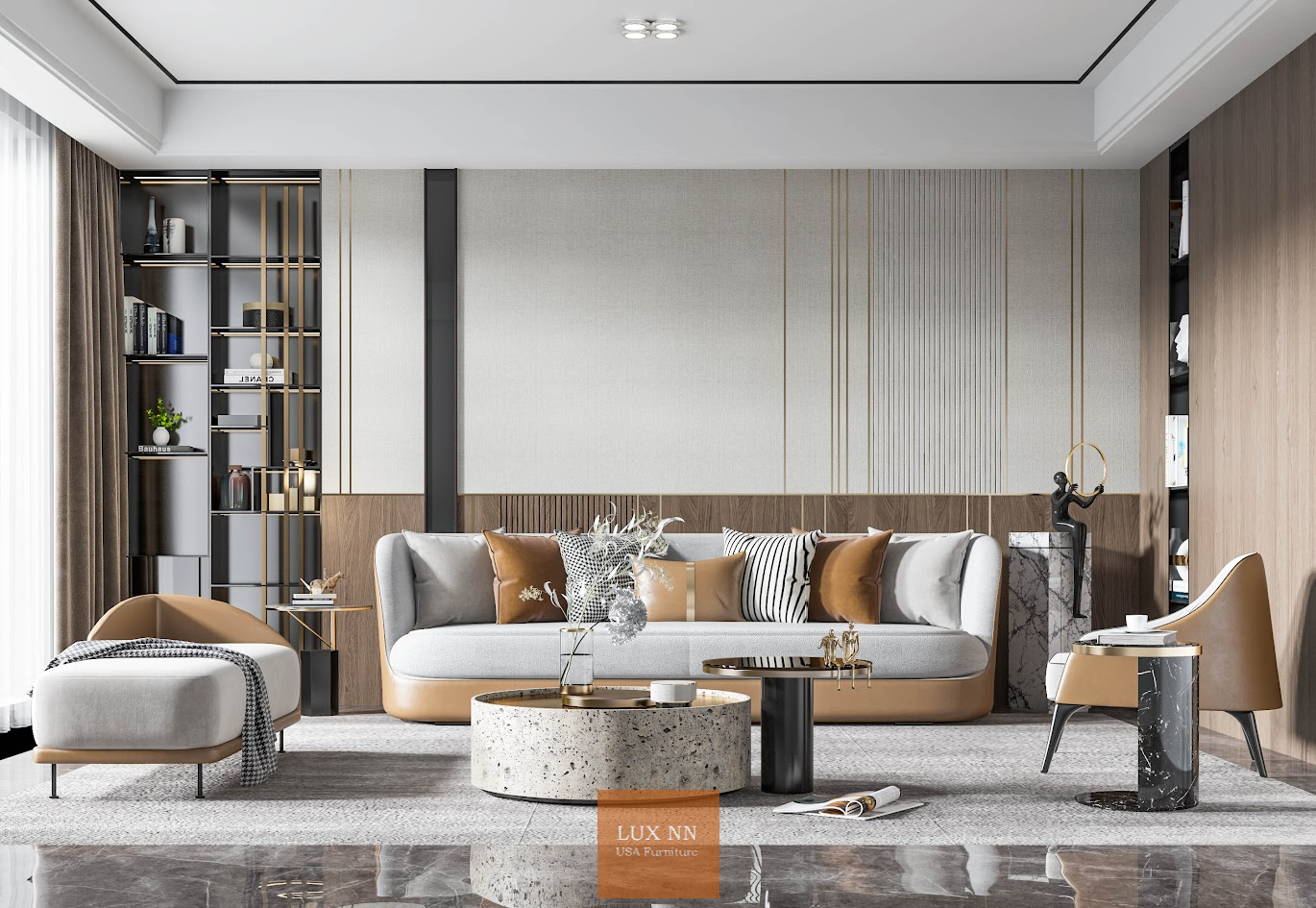Ghế Sofa chữ I Zen Hiện Đại 1337 Lux