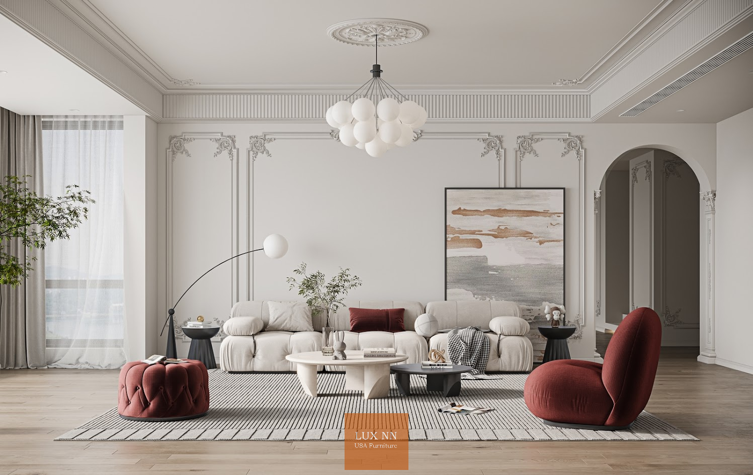 Ghế Sofa chữ I Cloud Comfort 1319 Lux