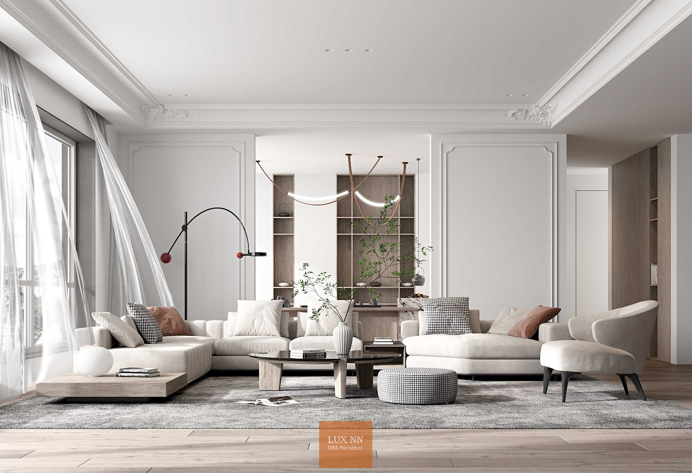 Sofa chữ L Japandi 2037 Lux