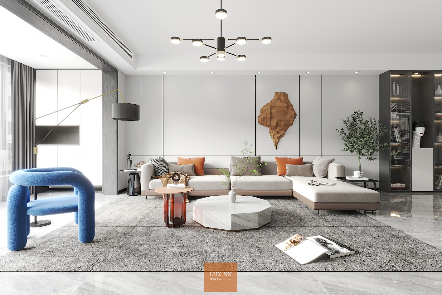 Sofa chữ L basic 2038 Lux