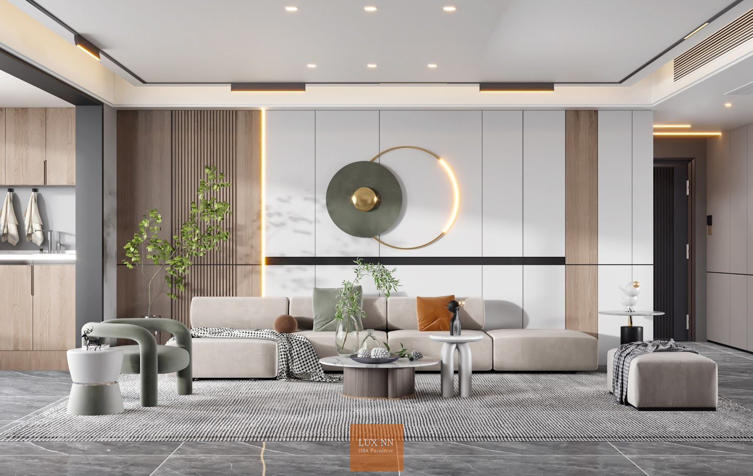 Sofa chữ L basic di dộng 2035 Lux