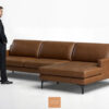 Sofa chữ L da bò thật 1051 Lux