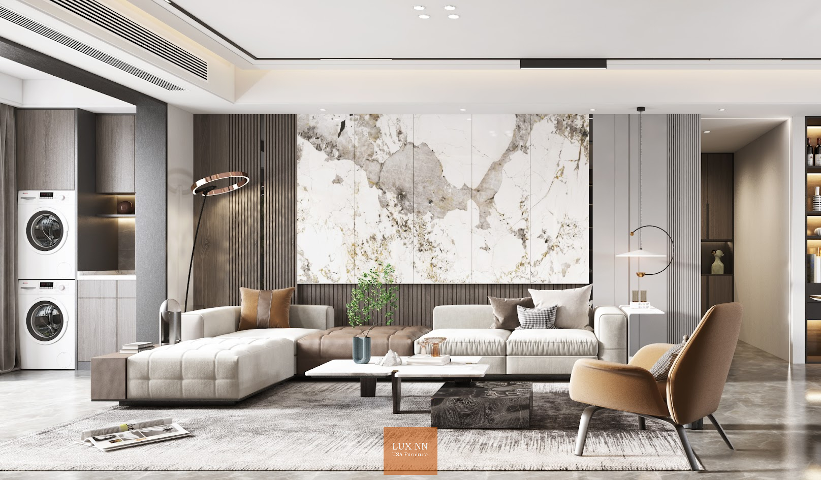 Sofa chữ L di chuyển 1014 Lux