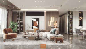 Sofa chữ L góc xéo thanh lịch 1002 Lux