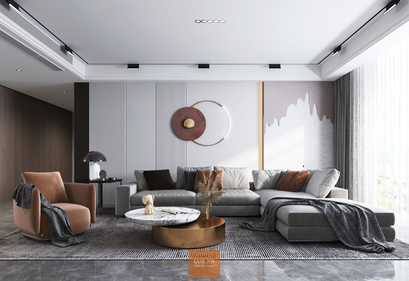 Sofa chữ L hiện đại 1018 Lux