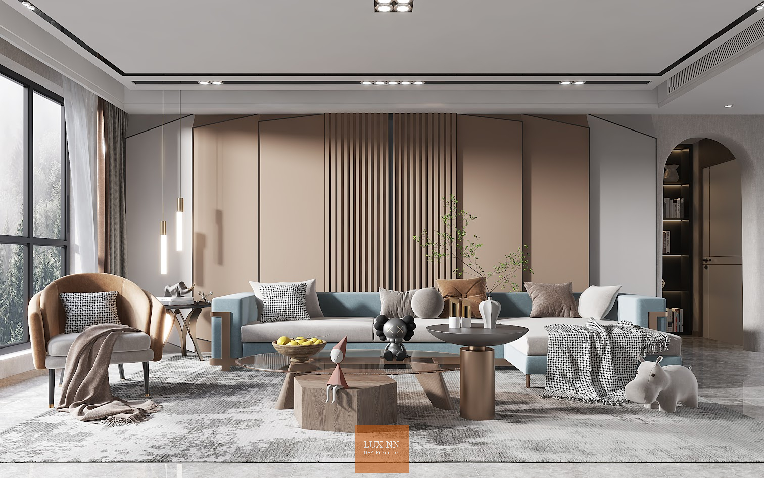 Sofa chữ L hiện đại 2033 Lux