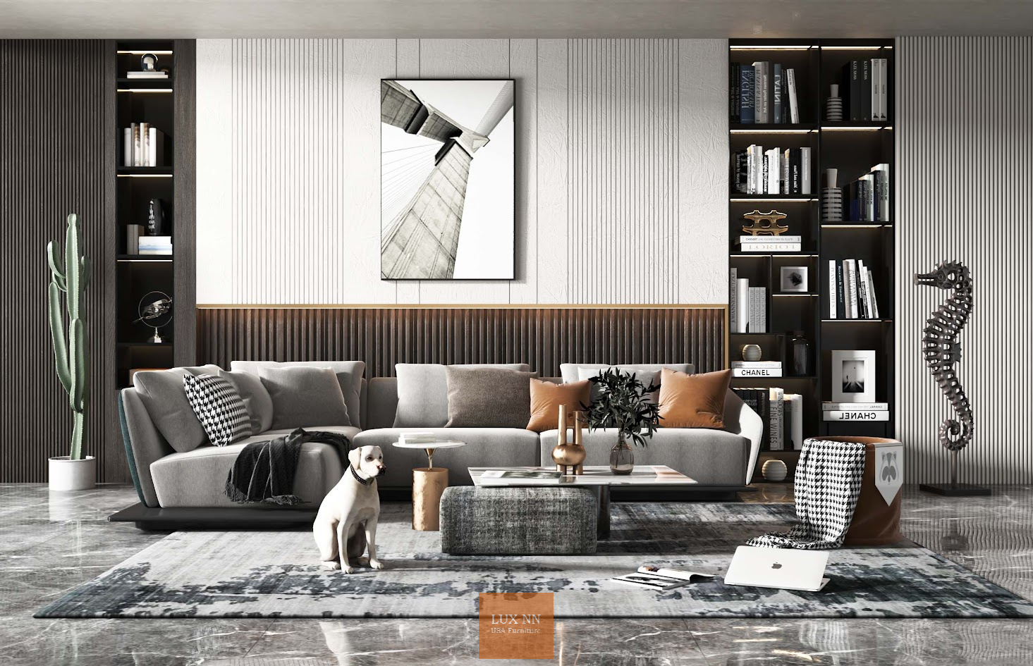 Sofa chữ L hiện đại 2048 Lux