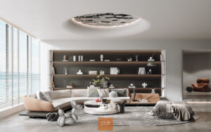 Sofa chữ L hình thuyền 1005 Lux