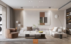Sofa chữ L nhấn múi vuông 1006 Lux