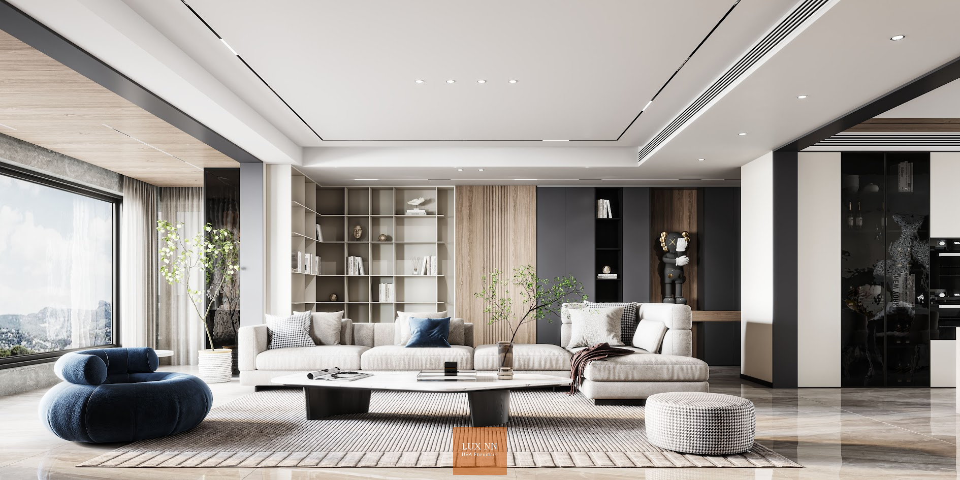 Sofa chữ L phong cách Japandi 1022 Lux