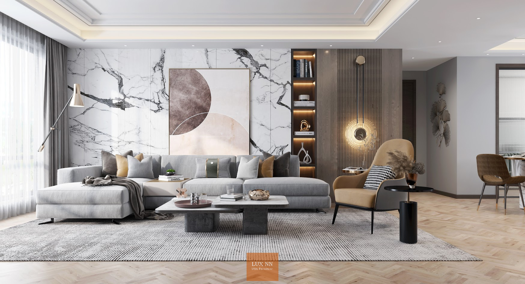 Sofa chữ L basic 2027 Lux