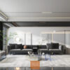 Ghế Sofa chữ I Hiện Đại Black Luxe 1339 Lux
