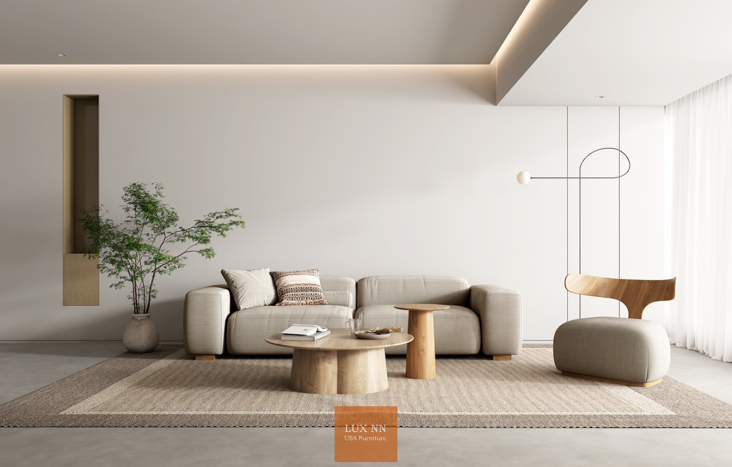 Ghế Sofa chữ I Calm Essence 1322 Lux