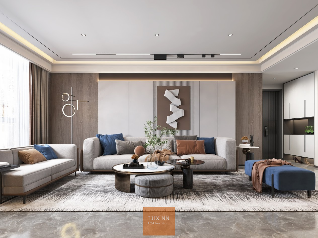 Ghế Sofa chữ I Phong Cách Đương Đại Harmony1342 Lux